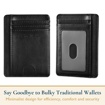 ComfiTime Slim Men's RFID Minimalist Leather Wallet