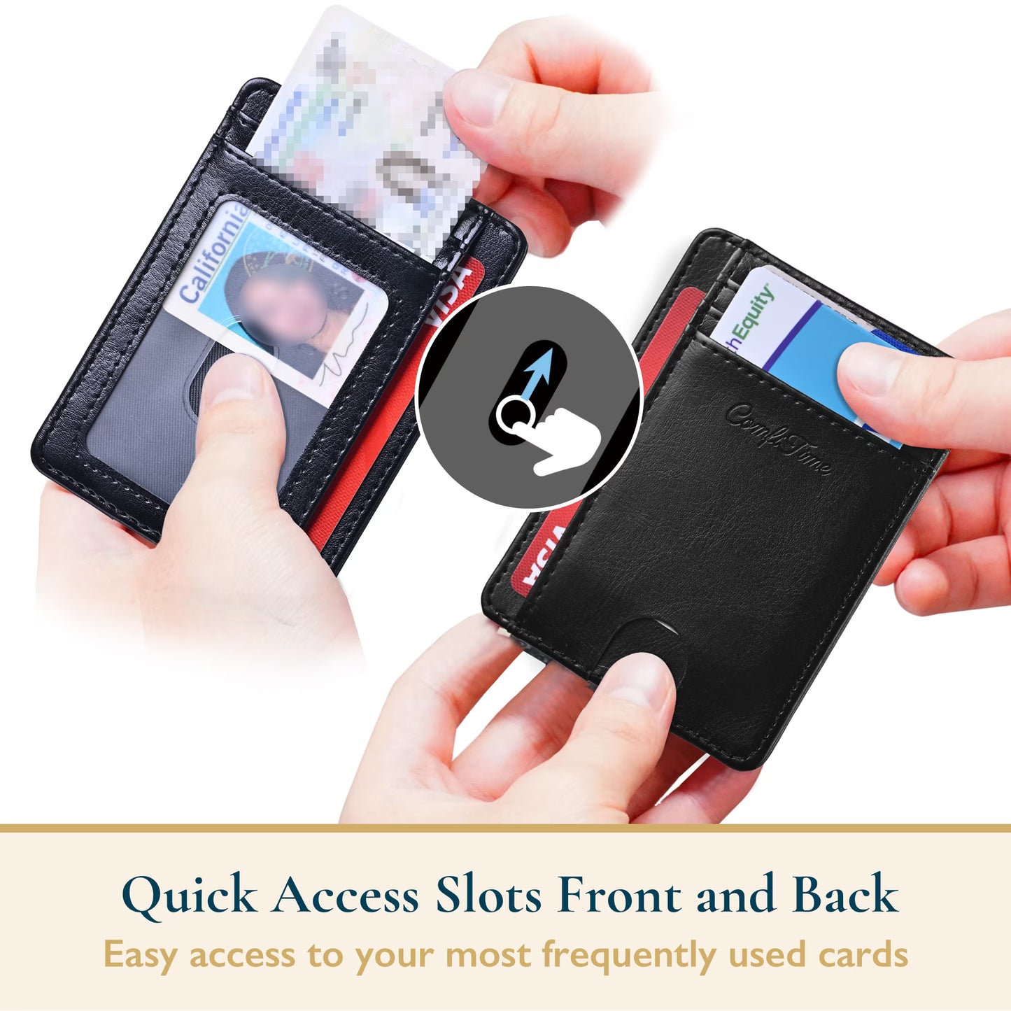 ComfiTime Slim Men's RFID Minimalist Leather Wallet
