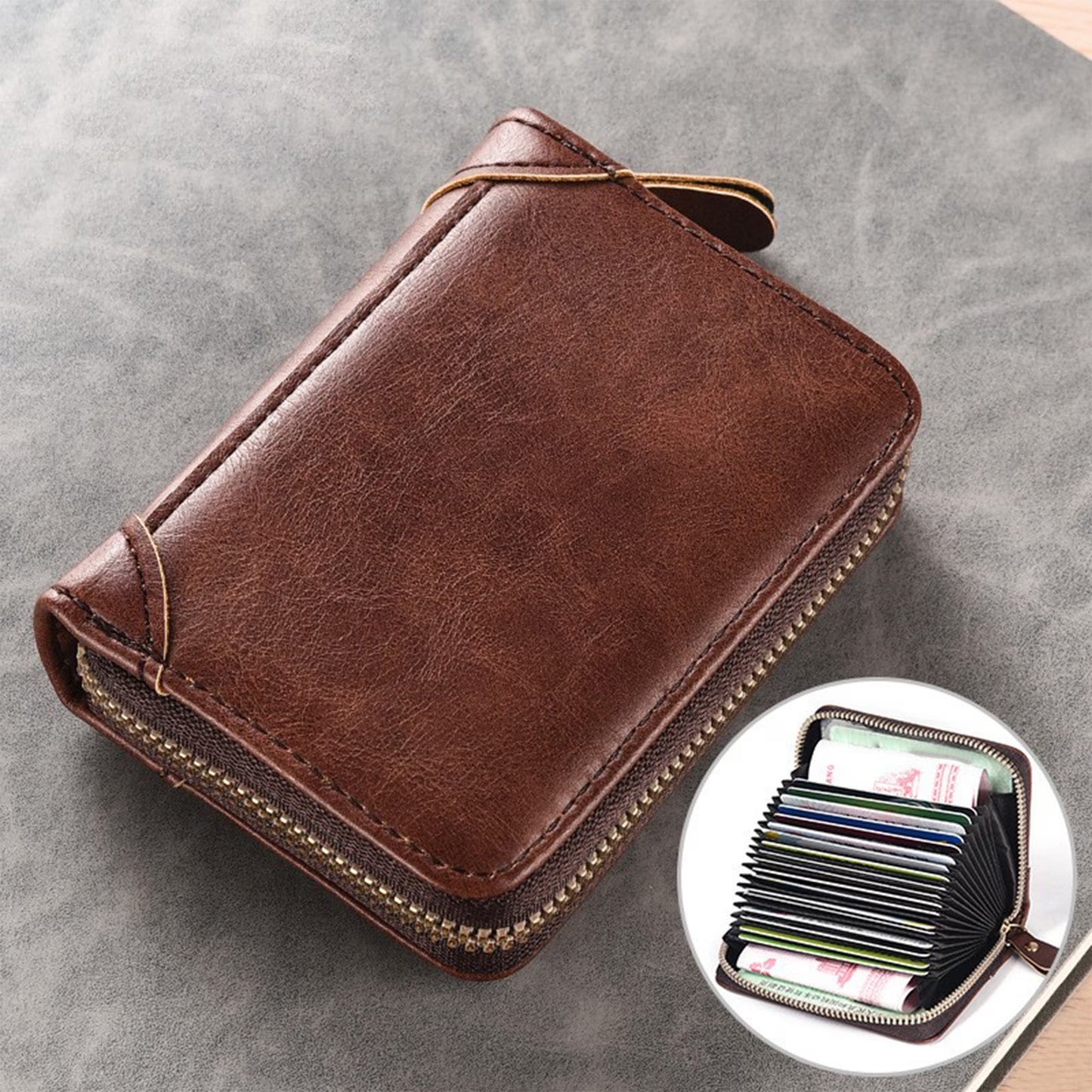 RFID Blocking Leather Wallet for Men & Women