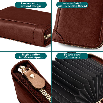 RFID Blocking Leather Wallet for Men & Women