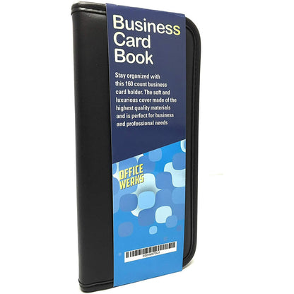 Professional PU Leather Business Card Organizer (160 Cards)