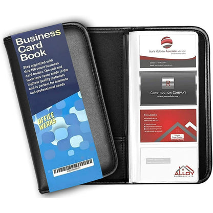 Professional PU Leather Business Card Organizer (160 Cards)