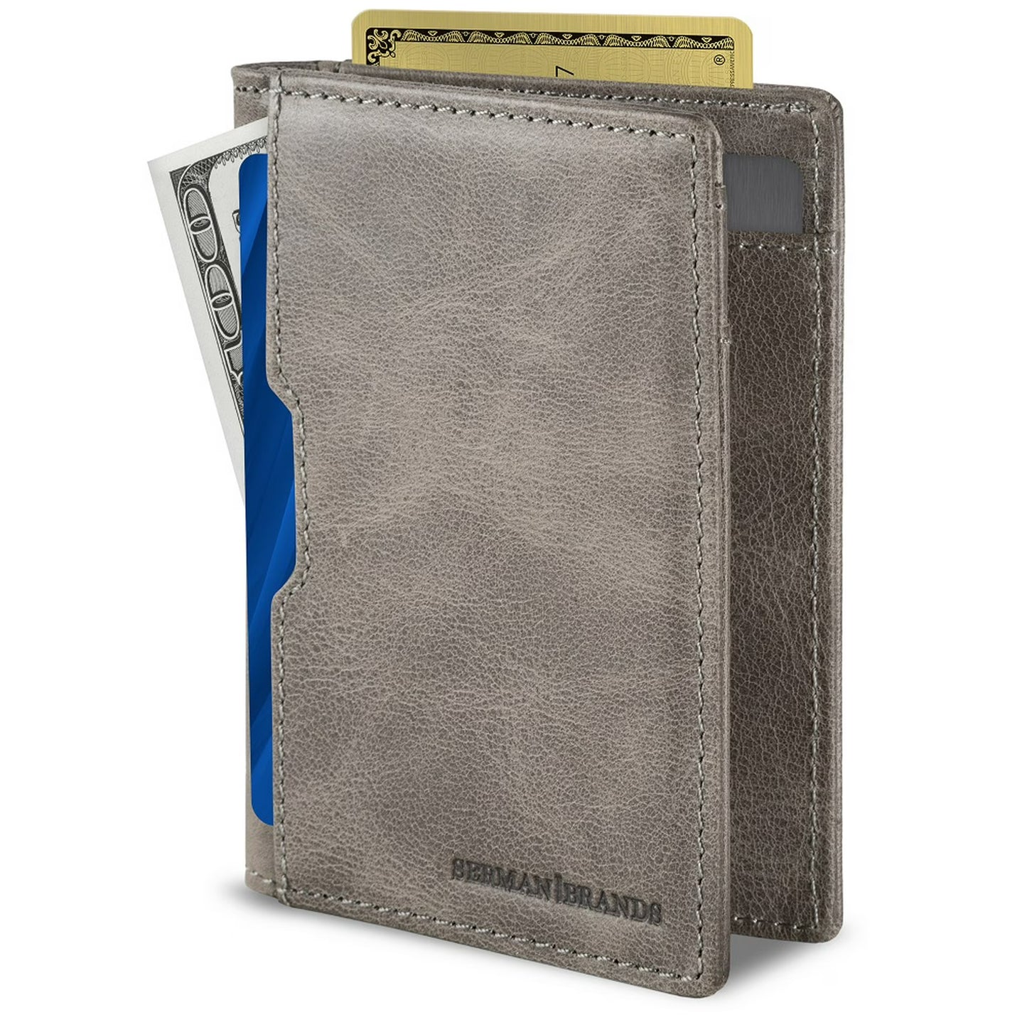 Serman Brands Slim RFID Blocking Leather Wallet for Men