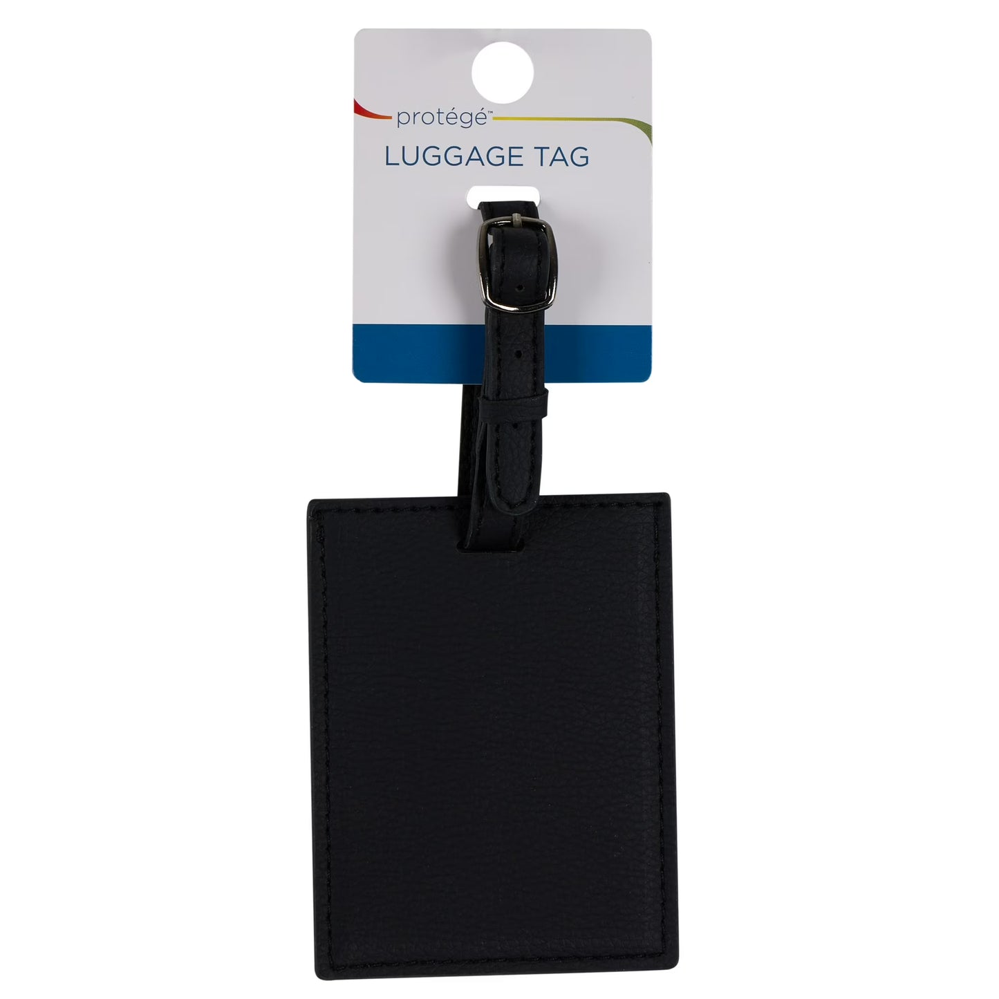 Protégé Faux Pebble Leather Luggage Tag with Privacy Cover