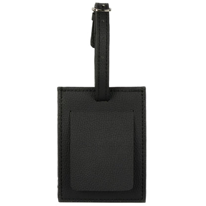 Protégé Faux Pebble Leather Luggage Tag with Privacy Cover