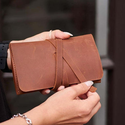 INCARNE Weekend Leather Cable Organizer Travel Bag