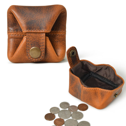 Leather Coin Pouch Mini Pocket Wallet