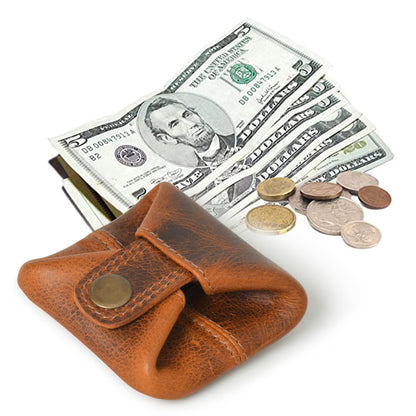 Leather Coin Pouch Mini Pocket Wallet