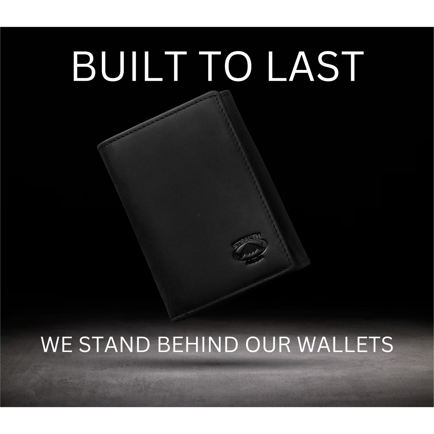 Stealth Mode Trifold RFID Blocking Leather Wallet for Men