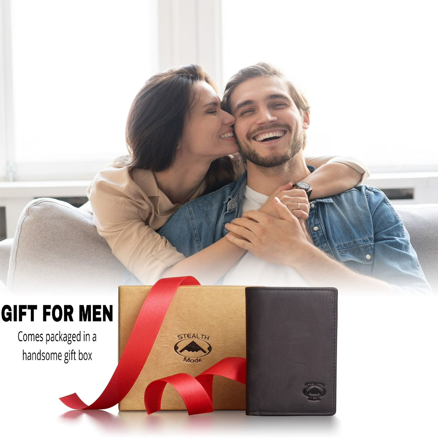 Stealth Mode Trifold RFID Blocking Leather Wallet for Men
