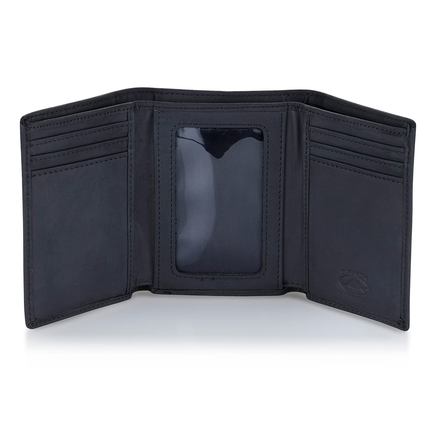 Stealth Mode Trifold RFID Blocking Leather Wallet for Men