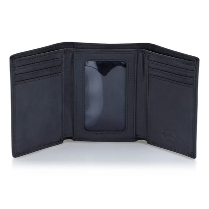 Stealth Mode Trifold RFID Blocking Leather Wallet for Men