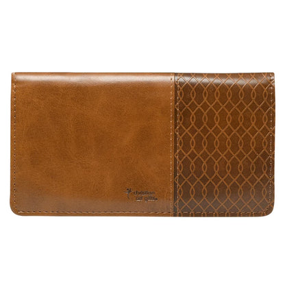 Christian Art Gifts Vegan Leather Checkbook Cover with Scripture Design